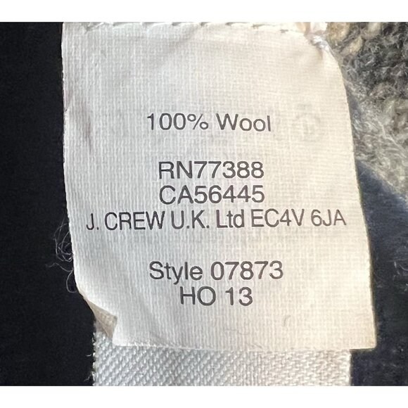 J CREW Women’s 100% Wool Fair Isle Stripe Sweater Medium Size Blue Rhinestone - Picture 4 of 9